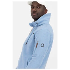 Alife And Kickin Herren Sweatjacke Elias A Fjord Melange -Modebekleidungs Geschäft alife and kickin elias sweat jacket sweatjacke fjord melange 5211 model seite