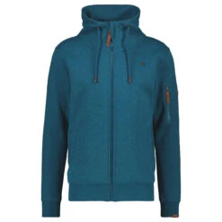 Alife And Kickin Herren Sweatjacke Elias A Tidal Teal Melange