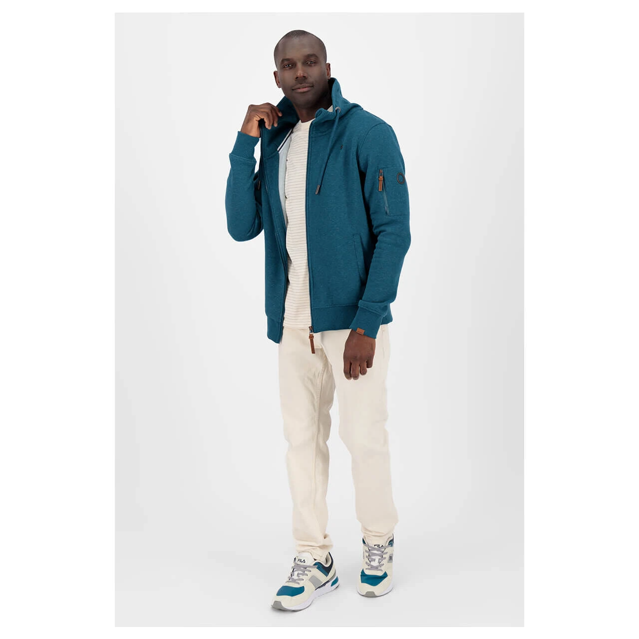 Alife And Kickin Herren Sweatjacke Elias A Tidal Teal Melange 5 Alife And Kickin Herren Sweatjacke Elias A Tidal Teal Melange – Bild 5