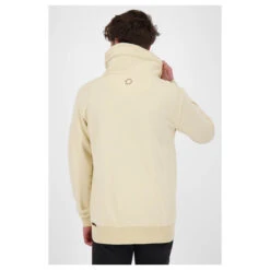 Alife And Kickin Herren Sweatjacke Elias A Creme Melange -Modebekleidungs Geschäft alife and kickin elias sweatjacket sweatjacke creme melange 7098 ansicht model hinten