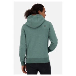 Alife And Kickin Herren Hoodie Sweatshirt Johnson A Sage Leaf Melange -Modebekleidungs Geschäft alife and kickin johnson herren pullover sage leaf melange 6851 model hinten