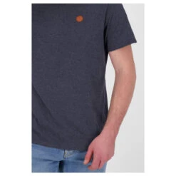 Alife And Kickin Herren T-Shirt Maddox Marine Melange -Modebekleidungs Geschäft alife and kickin maddox t shirt marine melange 5501 model detail vorne