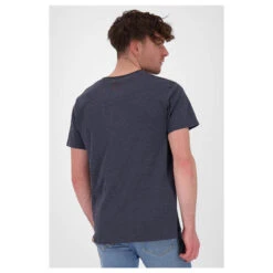 Alife And Kickin Herren T-Shirt Maddox Marine Melange -Modebekleidungs Geschäft alife and kickin maddox t shirt marine melange 5501 model hinten
