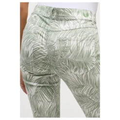 Angels Ornella 7/8 Baumwollhose Jade Green Print -Modebekleidungs Geschäft angels hosen ornella beige muster 5379 model detail hinten