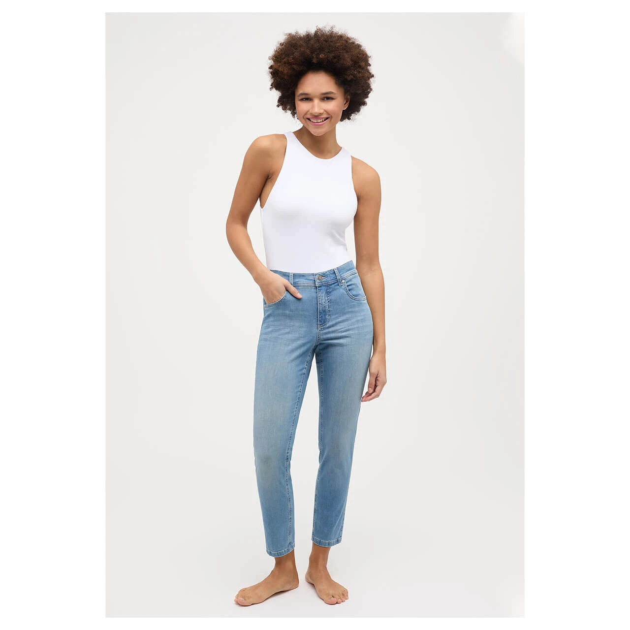 Angels Ornella 7/8 Jeans Ferra Blue Used Buffi 7 Angels Ornella 7/8 Jeans Ferra Blue Used Buffi – Bild 7