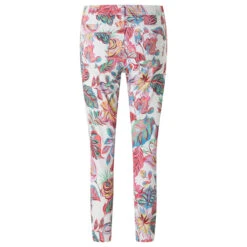 Angels Ornella 7/8 Baumwollhose Raspberry Ice Cream Leaf Print -Modebekleidungs Geschäft angels jeans ornella 7 8 raspberry ice cream 8589 ansicht hinten