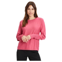 Betty Barclay Damen Pullover Sweet Raspberry -Modebekleidungs Geschäft betty barclay 1 1 arm strickpullover rosa 4216 model vorne