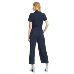 Betty Barclay Damen 7/8 Overall Dark Sky -Modebekleidungs Geschäft betty barclay overall dunkelblau ansicht model hinten