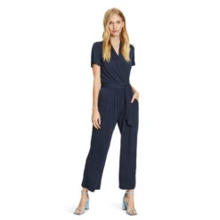 Betty Barclay Damen 7/8 Overall Dark Sky -Modebekleidungs Geschäft betty barclay overall dunkelblau ansicht model vorn