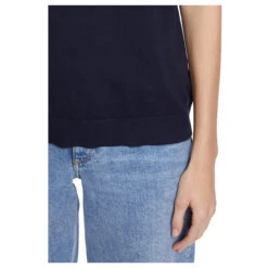 Betty Barclay Damen Kurzarm Pullover Dark Sky -Modebekleidungs Geschäft betty barclay pullover blau 8345 detail