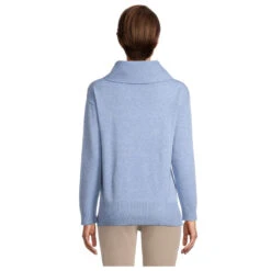 Betty Barclay Damen Rollkragen Pullover Middle Blue Melange -Modebekleidungs Geschäft betty barclay pullover patchwork and foil loop blau 30128 hintenndyn7mkefyxkj