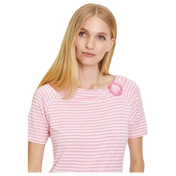 Betty Barclay Damen T-Shirt Cream Rose 12 Betty Barclay Damen T-Shirt Cream Rose -Modebekleidungs Geschäft betty barclay shirt kurz 1 2 arm rosa 1845 detail vorne