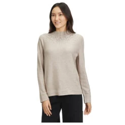 Betty Barclay Damen Pullover Funghi Melange -Modebekleidungs Geschäft betty barclay strickpullover funghi melange 7718 front
