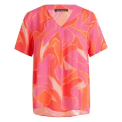 Betty Barclay Damen Kurzarm Bluse Pink Orange