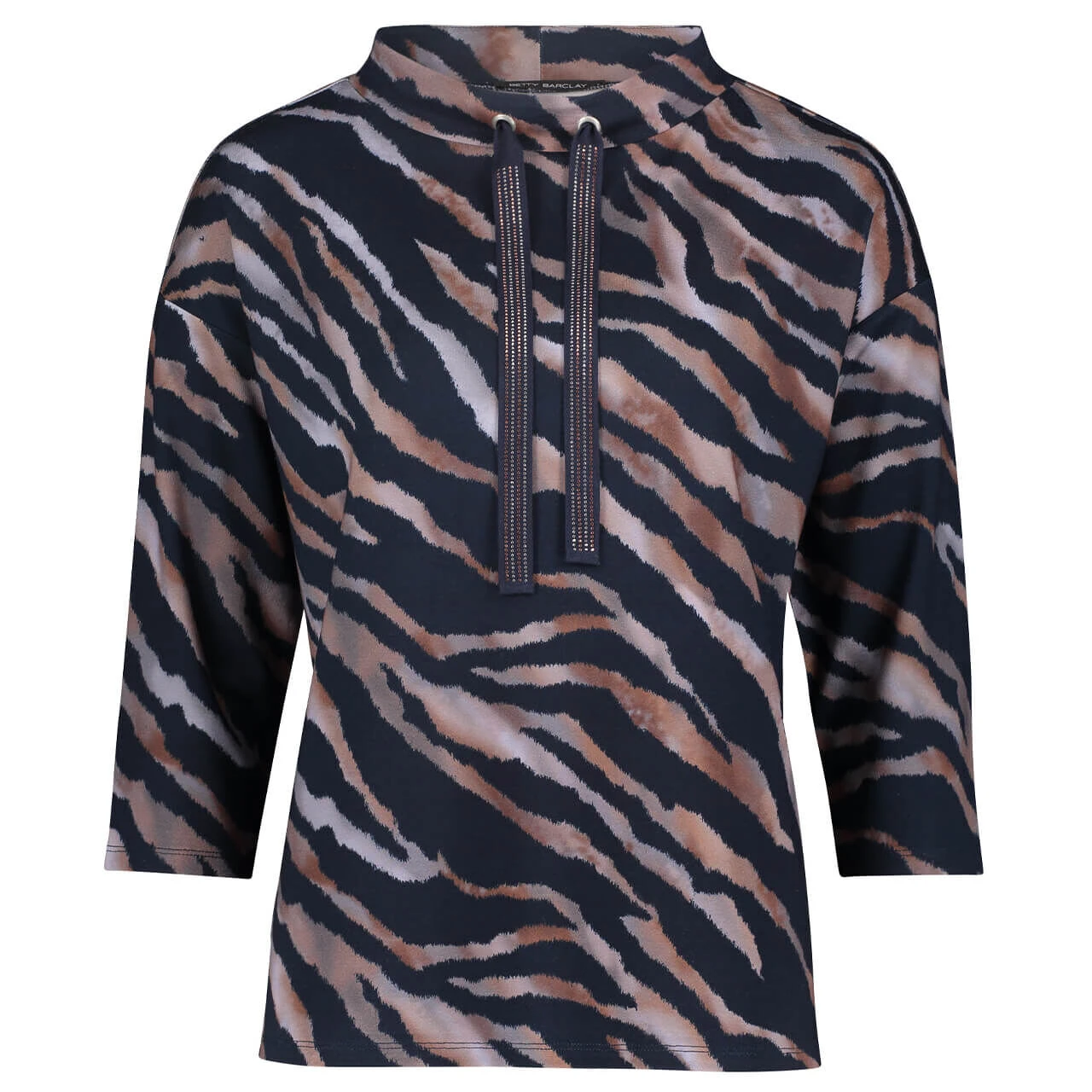 Betty Barclay Damen 3/4 Arm Shirt Dark Blue Grey 1 Betty Barclay Damen 3/4 Arm Shirt Dark Blue Grey