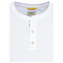 Camel Active Herren T-Shirt Henley White 6 Camel Active Herren T-Shirt Henley White -Modebekleidungs Geschäft camel active 1 2 arm henley shirt weiss 01 detail vorne
