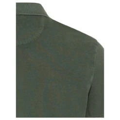 Camel Active Herren Piqué Poloshirt Leaf Green -Modebekleidungs Geschäft camel active 1 2 arm poloshirt gruen 91 detail hinten
