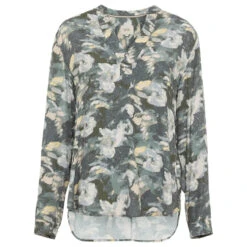 Camel Active Damen Langarm Bluse Broken White