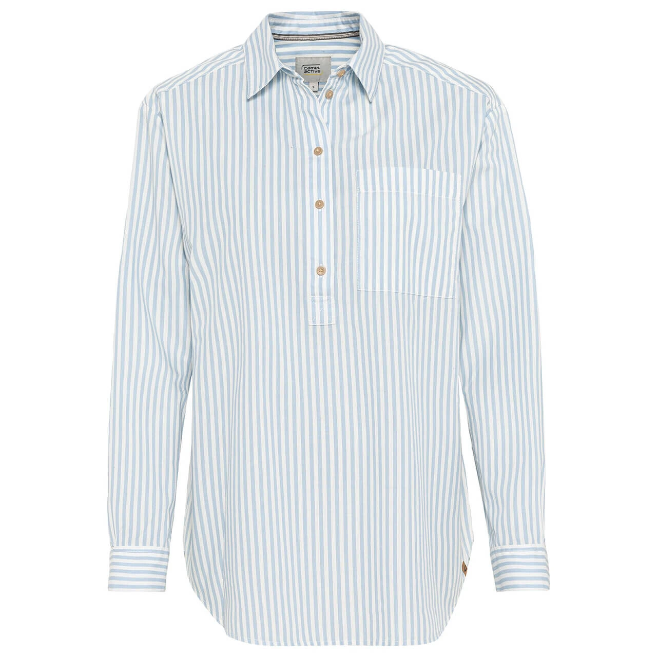 Camel Active Damen Langarm Bluse Light Blue Stripes 1 Camel Active Damen Langarm Bluse Light Blue Stripes