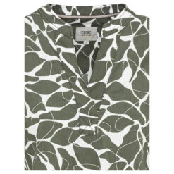 Camel Active Damen Langarm Bluse Olive Printed 6 Camel Active Damen Langarm Bluse Olive Printed -Modebekleidungs Geschäft camel active bluse gruen 92 detail vorne