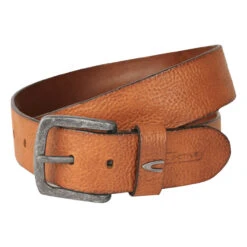 Camel Active Herren Ledergürtel Cognac Structured