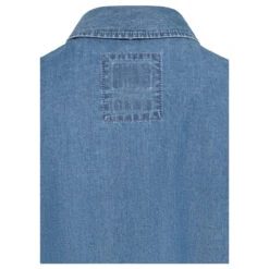 Camel Active Damen Kurzarm Jeanskleid Indigo Blue -Modebekleidungs Geschäft camel active halfsleeved dress kleid blau 40 detail hinten