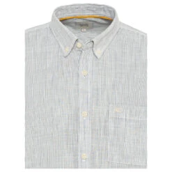 Camel Active Herren 1/2 Arm Hemd Beige Fine Stripes -Modebekleidungs Geschäft camel active hemd beige 03 detail vorne