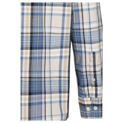 Camel Active Herren Langarm Hemd Elemental Blue Check -Modebekleidungs Geschäft camel active hemd blau 40 detail hinten