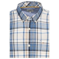 Camel Active Herren Langarm Hemd Elemental Blue Check -Modebekleidungs Geschäft camel active hemd blau 40 detail vorne