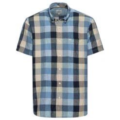 Camel Active Herren 1/2 Arm Hemd Strong Blue Check