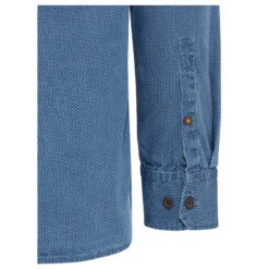 Camel Active Herren Langarm Hemd Indigo Blue Printed -Modebekleidungs Geschäft camel active hemd blau 47 detail hinten 28129