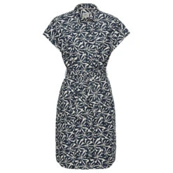 Camel Active Damen Kurzarm Kleid Blue Caramel Check