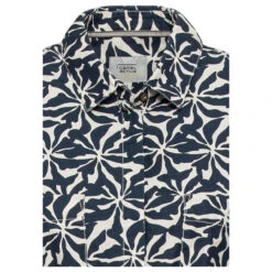 Camel Active Damen Kurzarm Kleid Blue Caramel Check -Modebekleidungs Geschäft camel active hemd blau 90 detail vorne