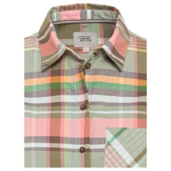 Camel Active Damen Langarm Bluse Multicolor Check -Modebekleidungs Geschäft camel active hemd gruen 32 detail vorne
