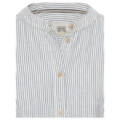 Camel Active Damen Kurzarm Bluse Dark Indigo -Modebekleidungs Geschäft camel active hemdbluse blau 46 detail vorne