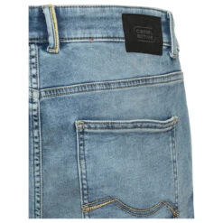 Camel Active Madison FleXXX Jeans Bermuda Bleach Blue -Modebekleidungs Geschäft camel active jeans madison 5 pocket shorts blau 41 ansicht detail hinten
