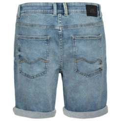 Camel Active Madison FleXXX Jeans Bermuda Bleach Blue -Modebekleidungs Geschäft camel active jeans madison 5 pocket shorts blau 41 ansicht hinten
