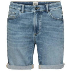Camel Active Madison FleXXX Jeans Bermuda Bleach Blue -Modebekleidungs Geschäft camel active jeans madison 5 pocket shorts blau 41 ansicht vorne