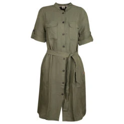 Camel Active Damen Kurzarm Kleid Forest Green