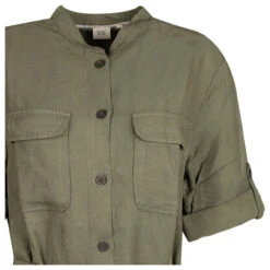 Camel Active Damen Kurzarm Kleid Forest Green -Modebekleidungs Geschäft camel active kleid gruen 32 detail vorne