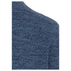 Camel Active Herren Strickjacke Elemental Blue Melange -Modebekleidungs Geschäft camel active knitted jacket strickjacke blau 40 detail hinten