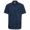 Camel Active Herren 1/2 Arm Hemd Night Blue Allover Stripes