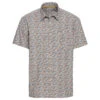 Camel Active Herren 1/2 Arm Hemd Khaki Allover Print