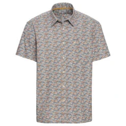 Camel Active Herren 1/2 Arm Hemd Khaki Allover Print