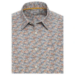 Camel Active Herren 1/2 Arm Hemd Khaki Allover Print -Modebekleidungs Geschäft camel active kurzarmhemd gruen 31 detail