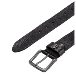Camel Active Herren Ledergürtel Night Black Structured -Modebekleidungs Geschäft camel active men guertel black 09 detail verschluss