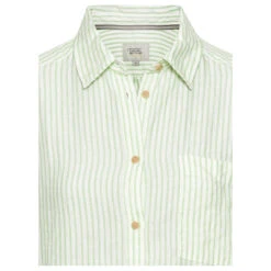 Camel Active Damen Langarm Bluse Pistaccio Striped -Modebekleidungs Geschäft camel active outdoor hemd gruen 74 detail vorne
