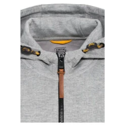 Camel Active Herren Hoodie Sweatjacke Stone Grey -Modebekleidungs Geschäft camel active performance sweatjacket stone gray 06 detail