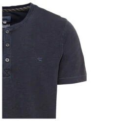 Camel Active Herren T-Shirt Night Blue Melange -Modebekleidungs Geschäft camel active shirt dunkelblau 47 detail aermel vorn