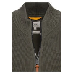Camel Active Herren Strickjacke Olive -Modebekleidungs Geschäft camel active strickjacke leaf green 91 detail